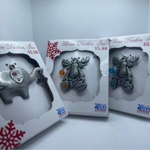 3 Gloria Duchin Ornaments